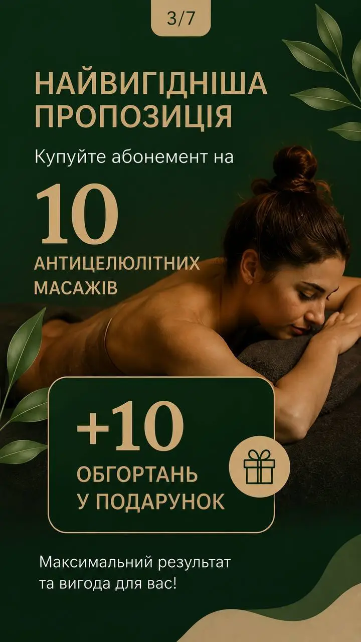 Акції на масаж в Полтаві на Леваді в студії ТАМРІ